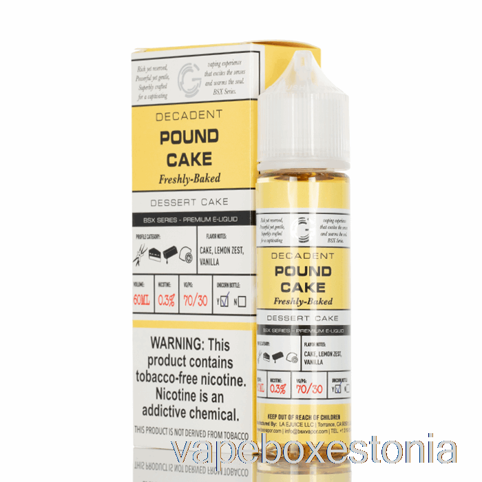 Vape Box Estonia Paund Cake - Bsx Series - 60ml 3mg